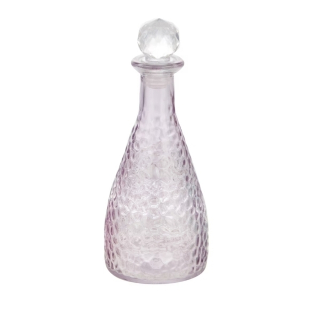 Decorative Hammered Glass Bottles with Stoppers, 6.875 x‎ 2.625 in. - Picture 4 of 12